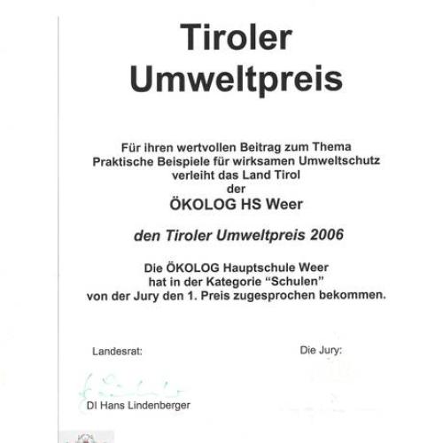 2006 - Tiroler Umweltpreis