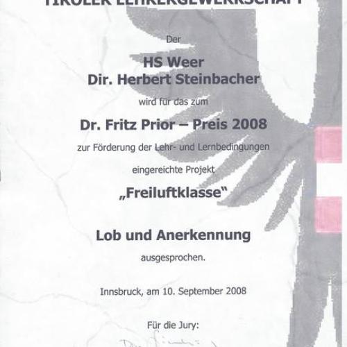 2008 - Dr. Fritz Prior-Preis "Freiluftklasse"